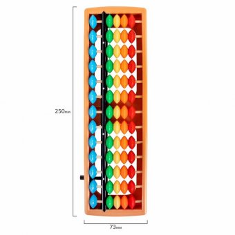 Счеты Абакус (соробан) радужные ЮНЛАНДИЯ "Ментальная арифметика", 13 разрядов кнопка обнуления, 106239