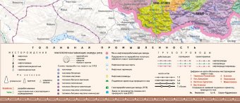 Карта полезных ископаемых "нефти и газа" России 120 х 195 см, GlobusOff