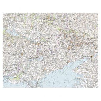 Карта новых субъектов РФ (ЛНР,ДНР,Запорожская и Херсонская область) 130х100 см 