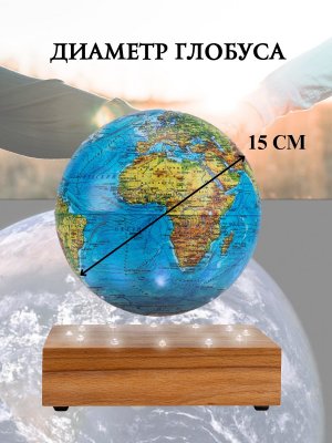 Левитирующий глобус Физика D=15 см "Своих не бросаем" Globusoff 227434