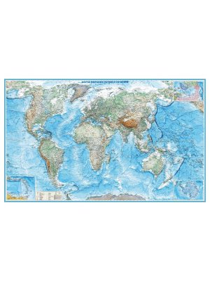Карта морских путей и течений 120х200 см GlobusOff 1:10 000 000 