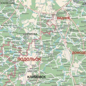 Карта Московской области GlobusOff 150 х 140 см