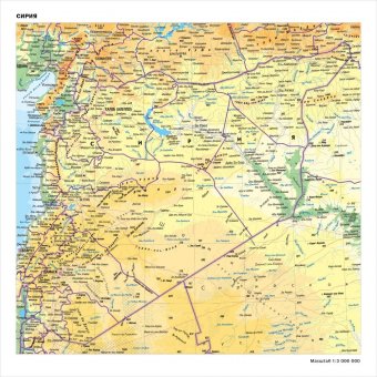 Административная карта Сирии 70 х 70 см, GlobusOff