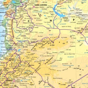 Административная карта Сирии 70 х 70 см, GlobusOff