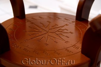 Глобус физический d=64 см на деревянной подставке на английском языке