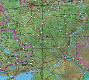 Глобус c видом Земли из космоса d=130 см на пластиковой подставке, английский язык
