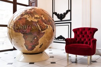 Глобус политический в стиле ретро d=130 см на пластиковой подставке, английский язык