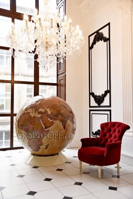 Глобус политический в стиле ретро d=130 см на пластиковой подставке, английский язык