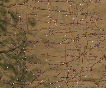 Глобус политический в стиле ретро d=130 см на пластиковой подставке, английский язык