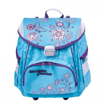 Ранец жесткокаркасный для девочек "Flowers" BRAUBERG PREMIUM 224155