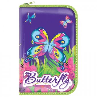 Пенал для девочки младших классов "Butterfly" BRAUBERG 103344