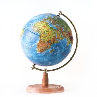 Глобус Земли физический рельефный d=25 см