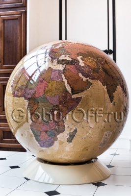 Глобус напольный политический в стиле ретро d=130 см на пластике