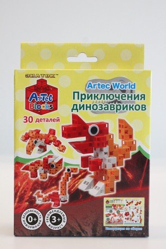 Детский конструктор ARTEC World "Приключения динозавриков" Знаток, коробка 30 деталей