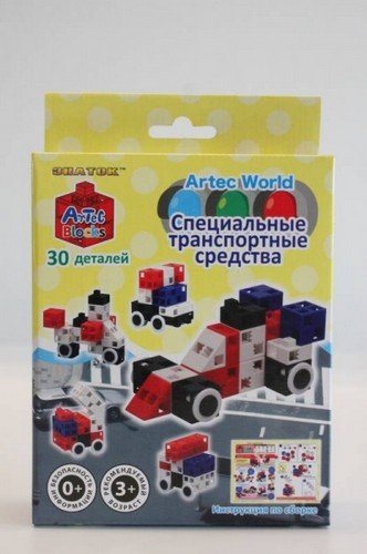 Детский конструктор ARTEC World "Специальные транспортные средства" Знаток, коробка 30 деталей