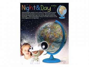 Глобус Земли Night & Day с подсветкой звездного неба, d=25 см