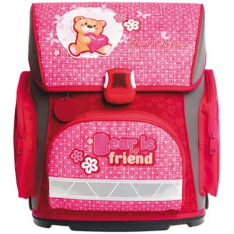 Ранец Optimum "Friendly bear" 37*30*17см, 1 отделение, 3 кармана, анатомическая спинка 213357