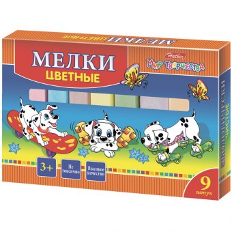 Набор цветного мела "Далматинцы", 9цв