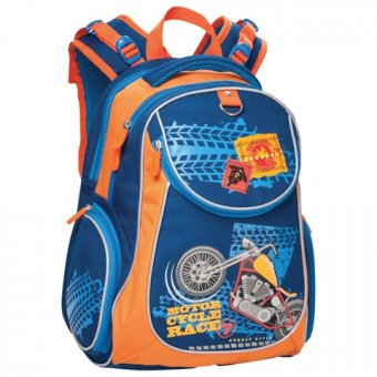 Рюкзак школьный для мальчиков младших классов "Мотоцикл" ERICH KRAUSE 37048