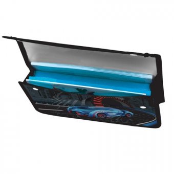 Папка на кнопках для тетрадей А5 "Синяя машина" BRAUBERG 224679