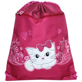 Мешок для обуви 2 отделения "Funny Kitty" 45*35см