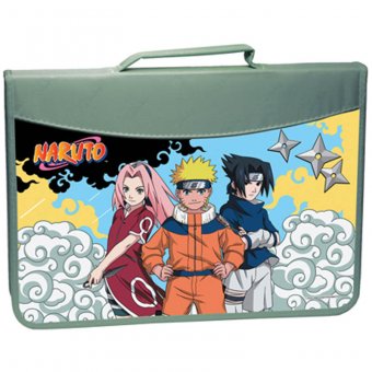 Папка для труда 1 отделение, А4, "Naruto", на молнии, с ручкой