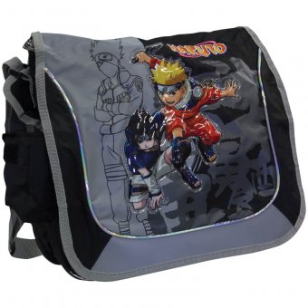 Сумка "Naruto" 35*30см, 1 оделение, 1 карман, черный