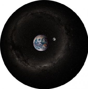 Диск для планетария "Земля и Луна днем"