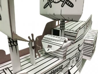 Конструктор-раскраска из картона "Пиратский корабль Корсар"