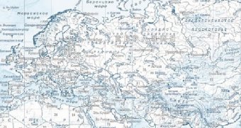 Настенная контурная карта Мира, 1:45М