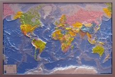 Карта мира рельефная политическая, арт. К12