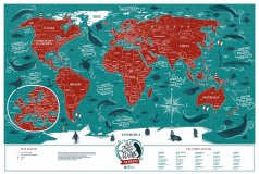 Скретч-карта мира Marine World Travel Map 