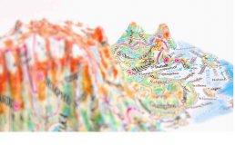 Сувенирная рельефная карта Китая на магните