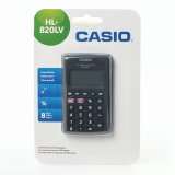 Калькулятор CASIO карманный HL-820LV-BK-S, 8 разряд., пит.от батар-и,104х63х7,4мм, блистер, черный