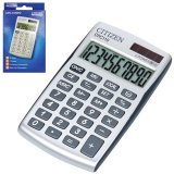 Калькулятор CITIZEN карманный CPC-110WB, 10 разрядов, двойное питание, 105х64мм