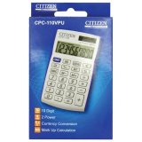 Калькулятор CITIZEN карманный CPC-110WB, 10 разрядов, двойное питание, 105х64мм