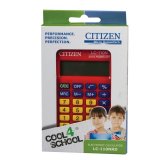 Калькулятор CITIZEN карманный LC-110NRDCFS, 8 разрядов, двойное питание, 87х58мм, КРАСНЫЙ