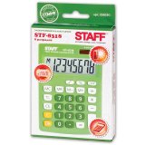 Калькулятор STAFF настольный STF-8318 ЗЕЛЕНЫЙ, 8 разрядов, двойное питание, 145х103мм