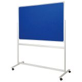 Доска с текстильным покрытием 90x120см, двустор, на передвижн стенде, OFFICE, "2х3"   TDST129