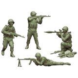 Модели для сборки фигуры солдат Мотострелки советские, 5 шт, 1:72 , Звезда, 7404