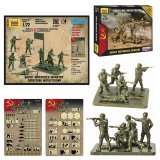 Модели для сборки фигуры солдат Мотострелки советские, 5 шт, 1:72 , Звезда, 7404