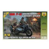 Модель для склеивания Мотоцикл BMW R-12 немецкий с коляской, масштаб 1:35, Звезда, 3607