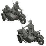 Модель для склеивания Мотоцикл BMW R-12 немецкий с коляской, масштаб 1:35, Звезда, 3607