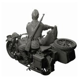Модель для склеивания Мотоцикл BMW R-12 немецкий с коляской, масштаб 1:35, Звезда, 3607