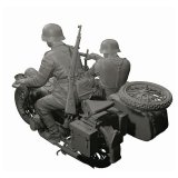 Модель для склеивания Мотоцикл BMW R-12 немецкий с коляской, масштаб 1:35, Звезда, 3607