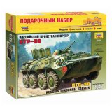 Модель для склеивания автотранспорт Бронетранспортер российский БТР-80, масштаб 1:35, Звезда, 3558П