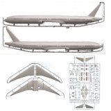 Модель для склеивания самолет Авиалайнер пассажирский американский Боинг 777-300ER,1:144, Звезда,7012