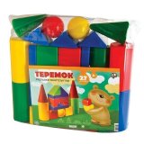 Конструктор пластиковый "Теремок", 27 элементов, в ПВХ сумке, цветной, 10 КОР, 01597