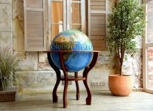 Глобус напольный Вид Земли из Космоса d=64 см на деревянной подставке
