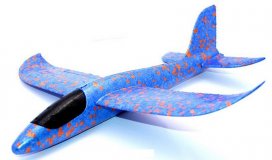 Планер малый "Самолёт ТУ-134" синий, размах крыльев 36 см